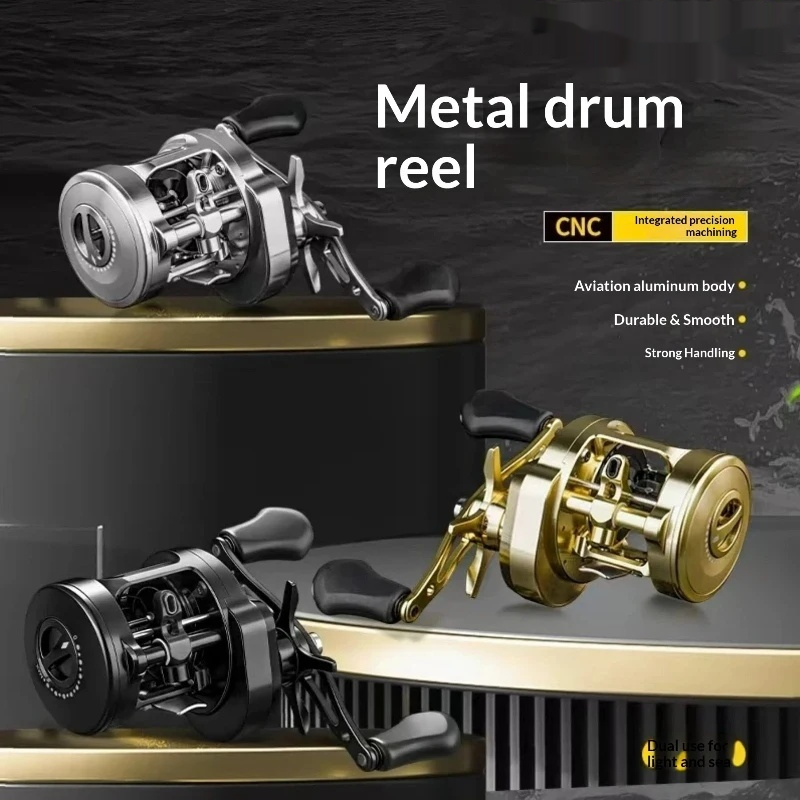 Trolling Reel - コルクマス S300 フルメタルドラムフィッシングリール CNCアルミフレーム ロングキャスティング ディープスプール