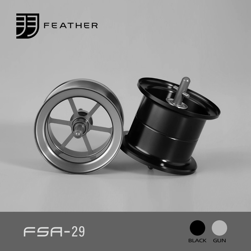 Trolling Reel - フェザー修正された釣りリールスプール CQBFS DK100 ショートアクスル軽量フロロカーボンラインライトルアーキャスティングスタート 1 グラム