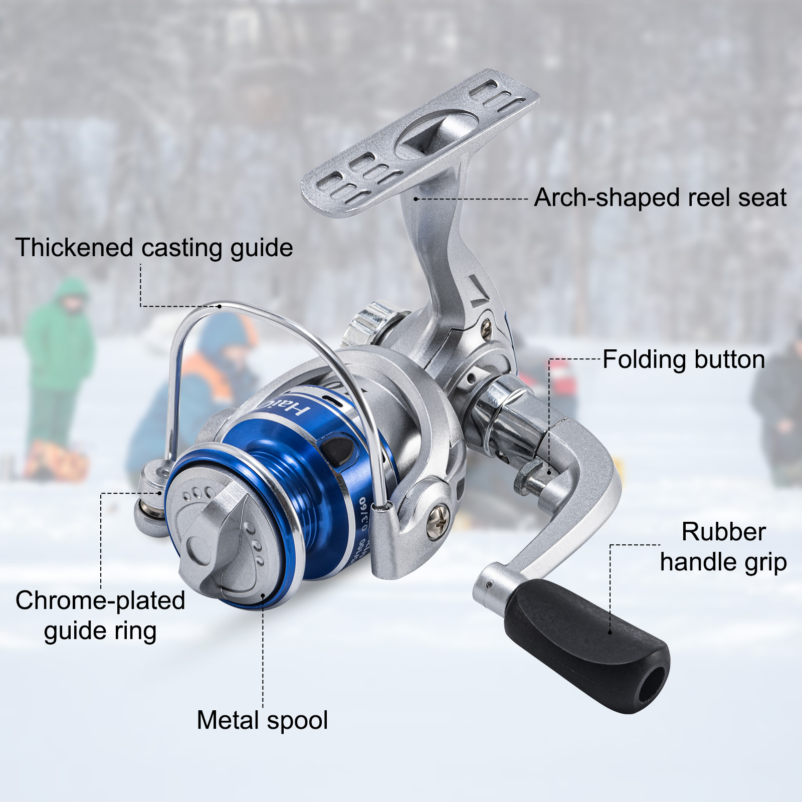 Goture 新しいアイスフィッシングリール冬ギア比 5.2 - Ice Fishing Reel のレビューと価格