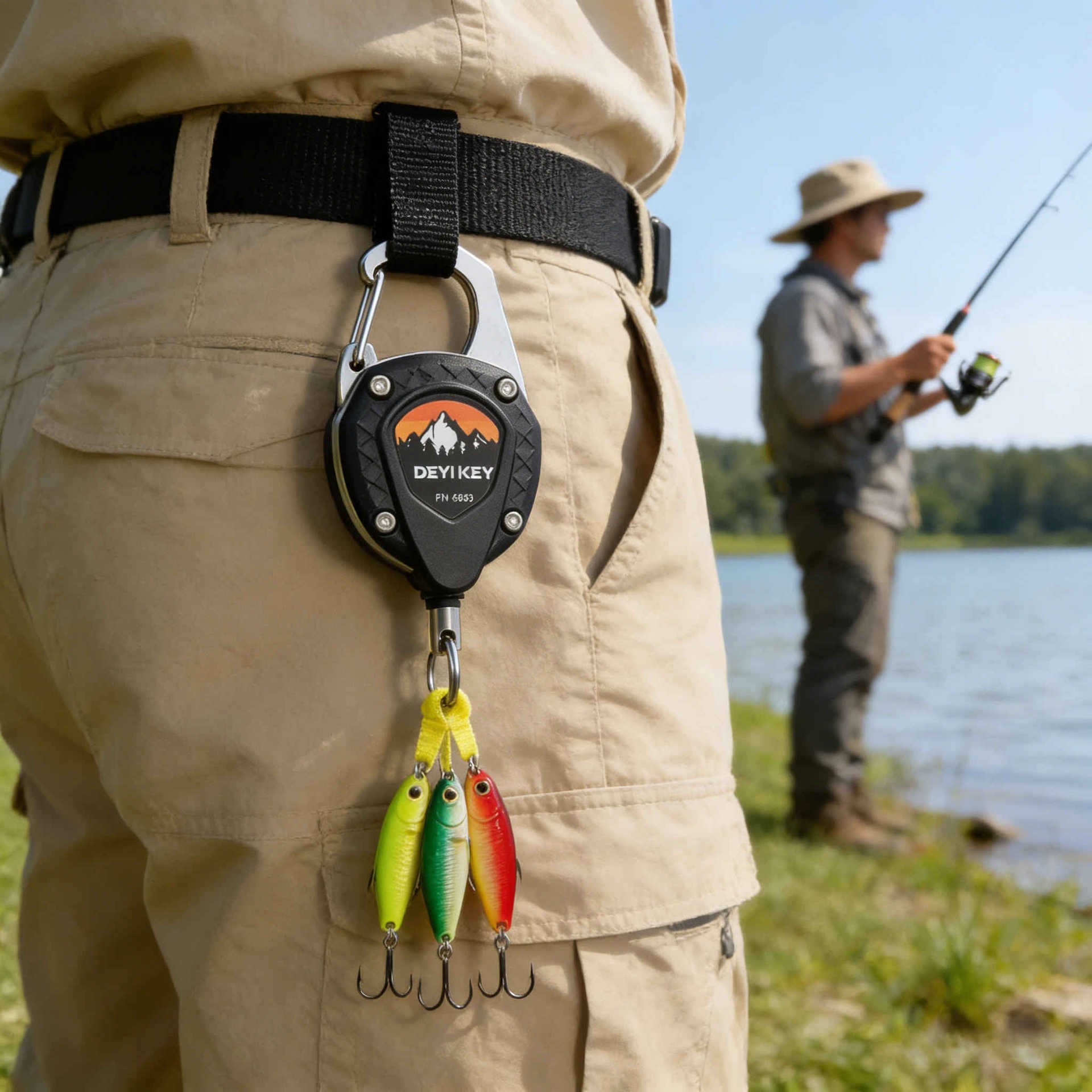 格納式キーホルダー高耐久紛失防止カラビナキーリール 60 セ - Conventional Reel のレビューと価格